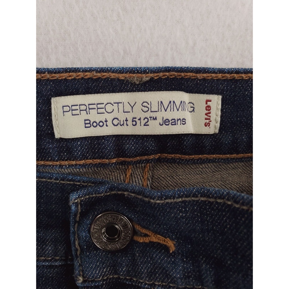 Levis 512 Jeans Womens 8 Short Perfectly Slimming Bootcut Flap Pocket Stretch - Picture 7 of 14